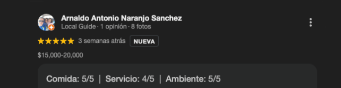 Recomendación de cliente